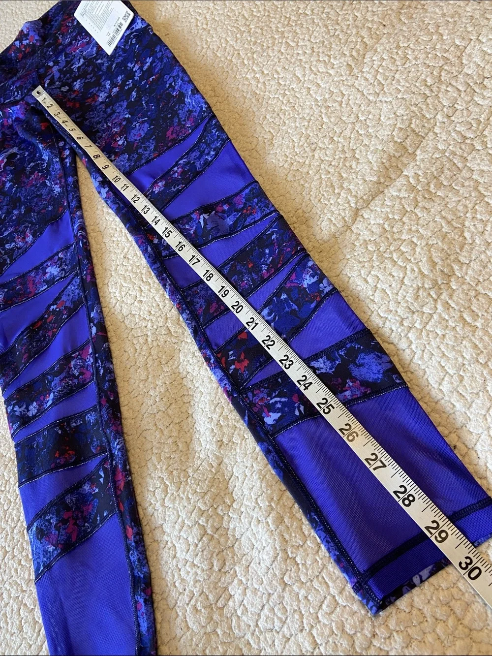 Ivivva rhythmic tight tech mesh vibrant floral print breathable Size 14 Girls